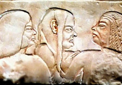 Фрагмент рельефа в гробнице Хоремхеба в Саккаре
